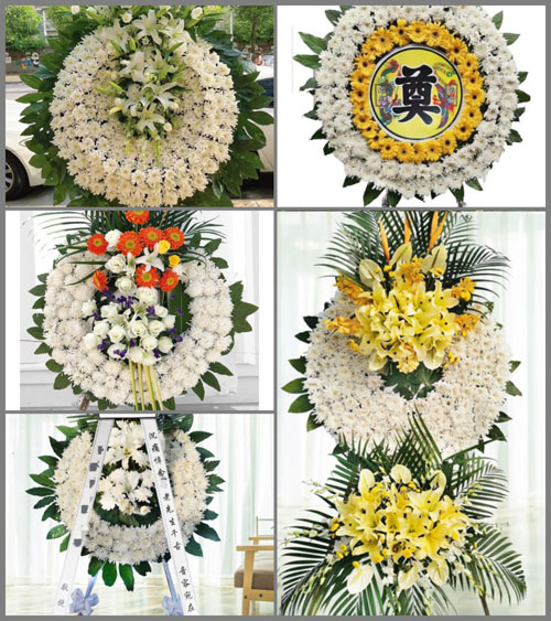 山东青岛胶州市胶莱镇花埠顶村花圈速递