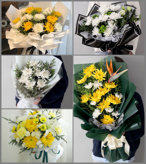 山东青岛胶州市胶莱镇花埠顶村白事花束代送